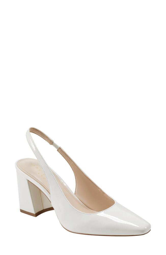 Marc Fisher LTD Valinda Block Heel Slingback Pump in Ivory Cover