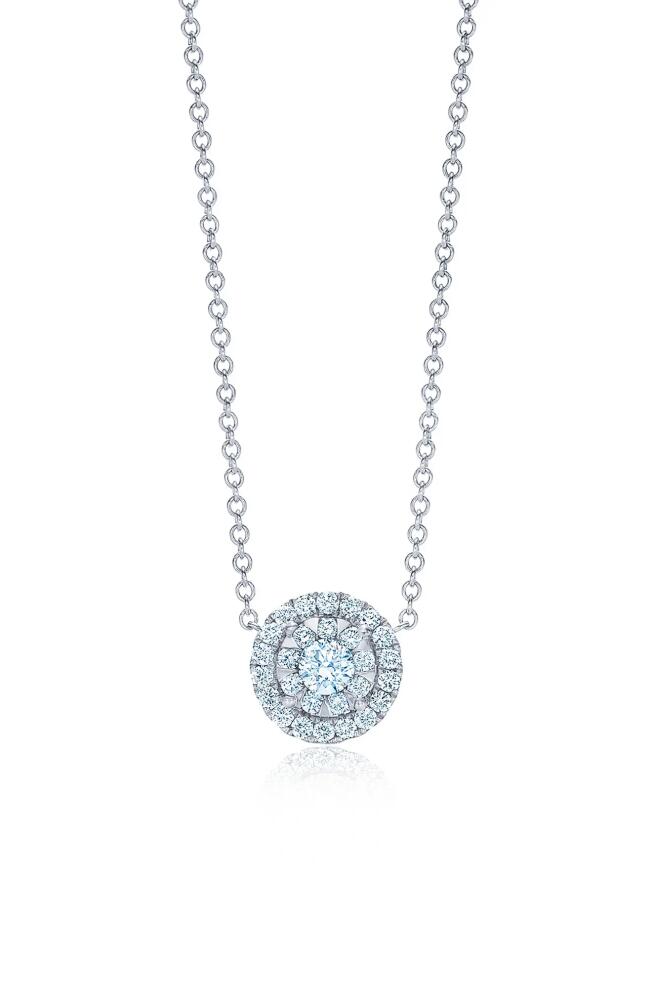 Kwiat Diamond Halo Pendant Necklace in White Gold Cover