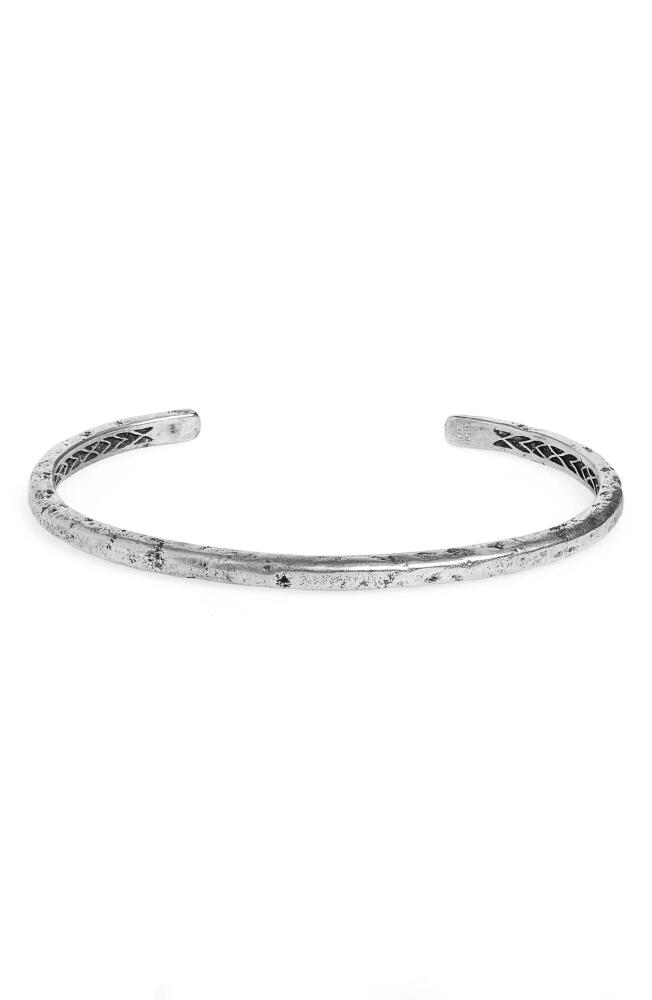 John Varvatos Distressed Silver Cuff Bracelet in Metallic Silver Cover