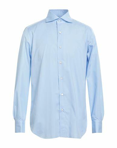 Finamore 1925 Man Shirt Light blue Size 17 ¾ Cotton Cover