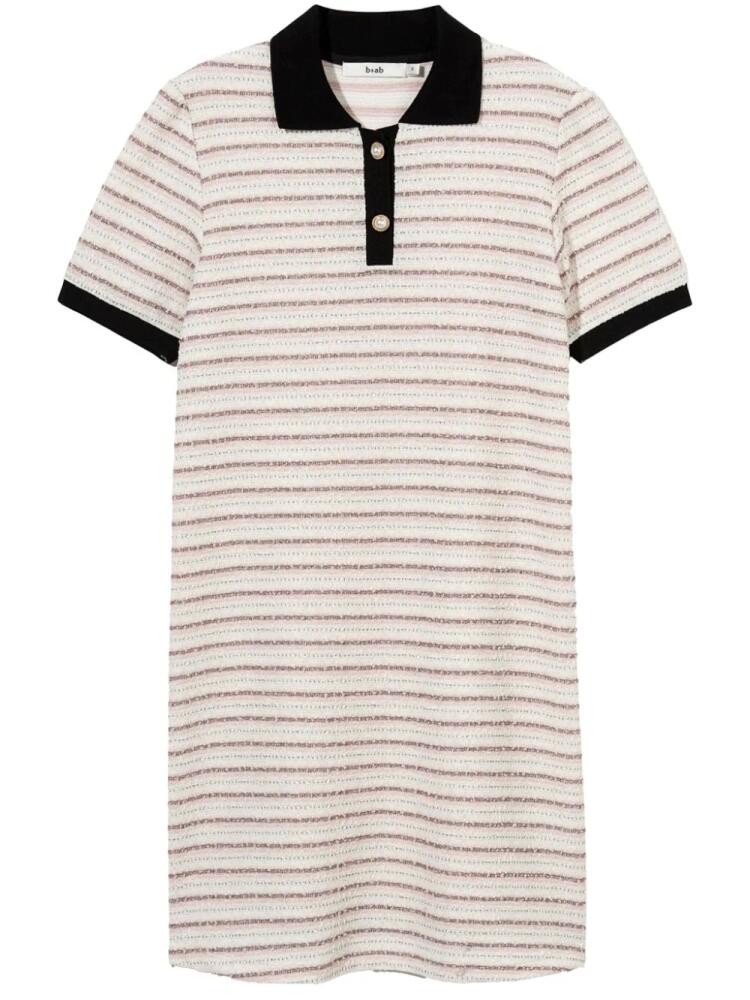 b+ab striped polo minidress - Pink Cover