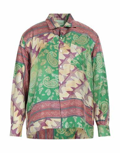 Aries Man Shirt Green Silk Cover