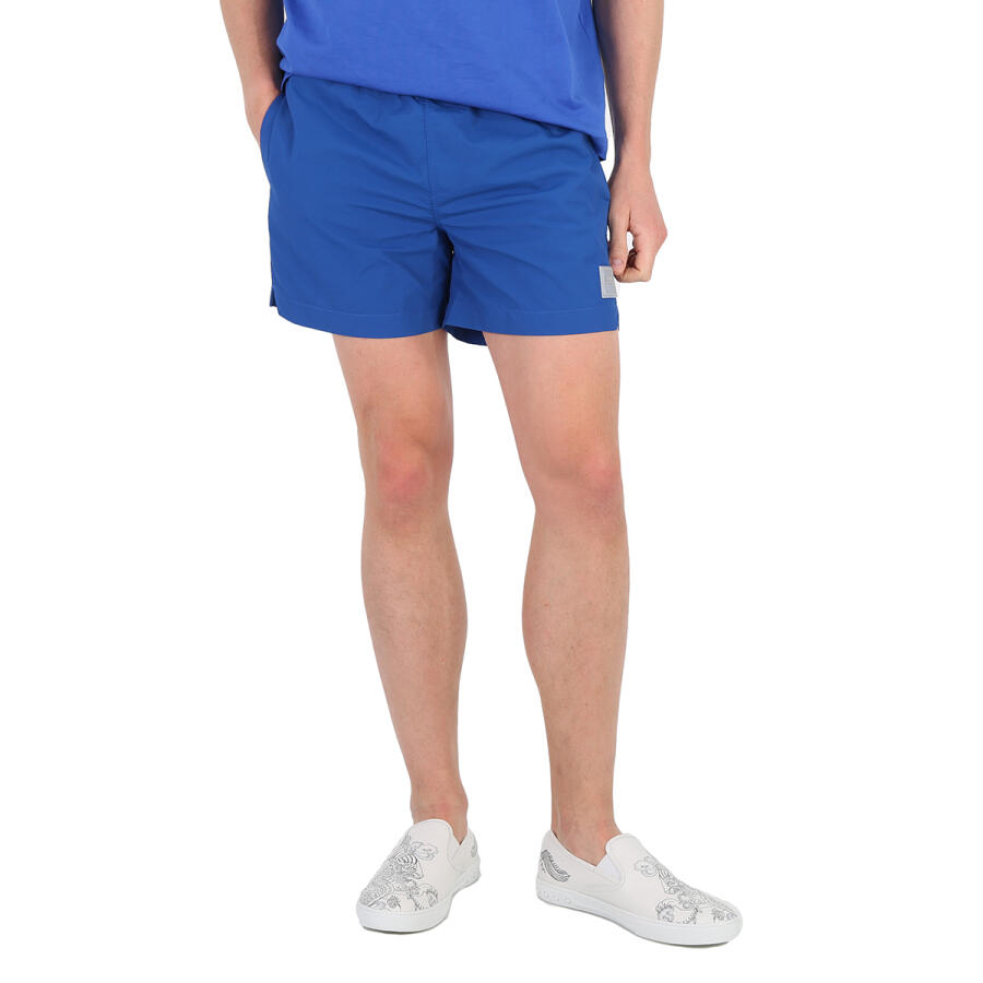 A Cold Wall Mens Volt Blue Essential Logo Patch Swim Shorts Cover