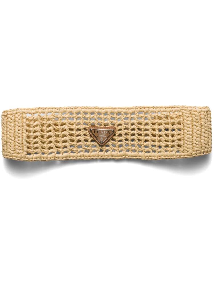 Prada woven wicker hairband - Neutrals Cover