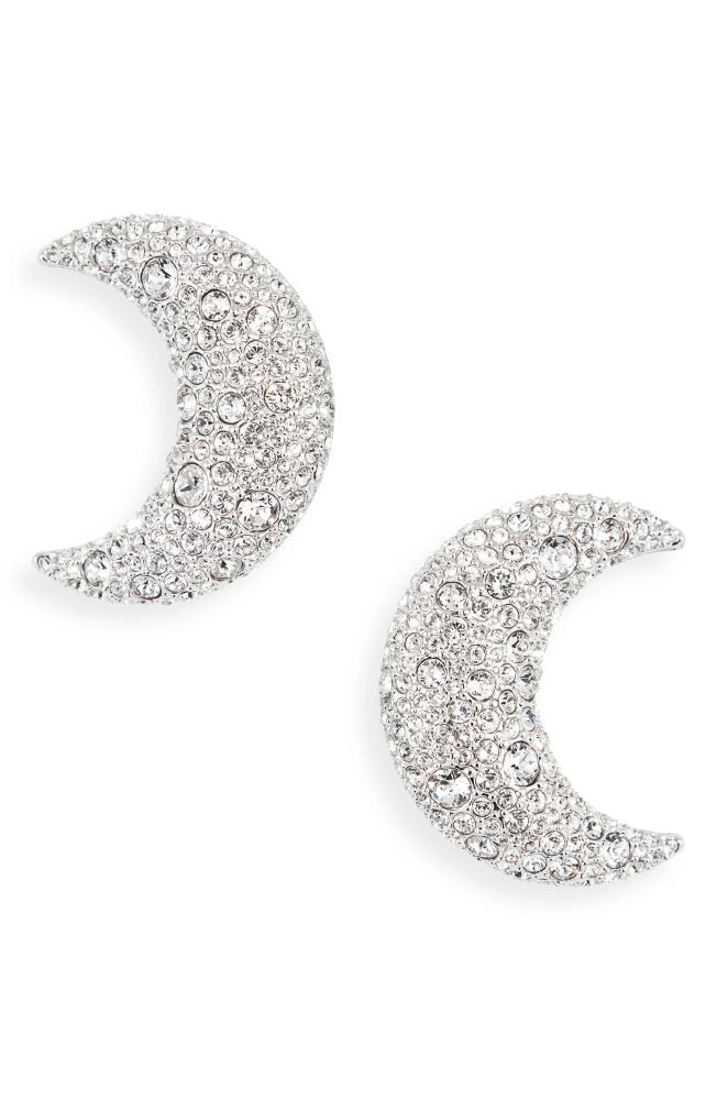 Swarovski Luna Pavé Crystal Clip-On Earrings in Silver Cover