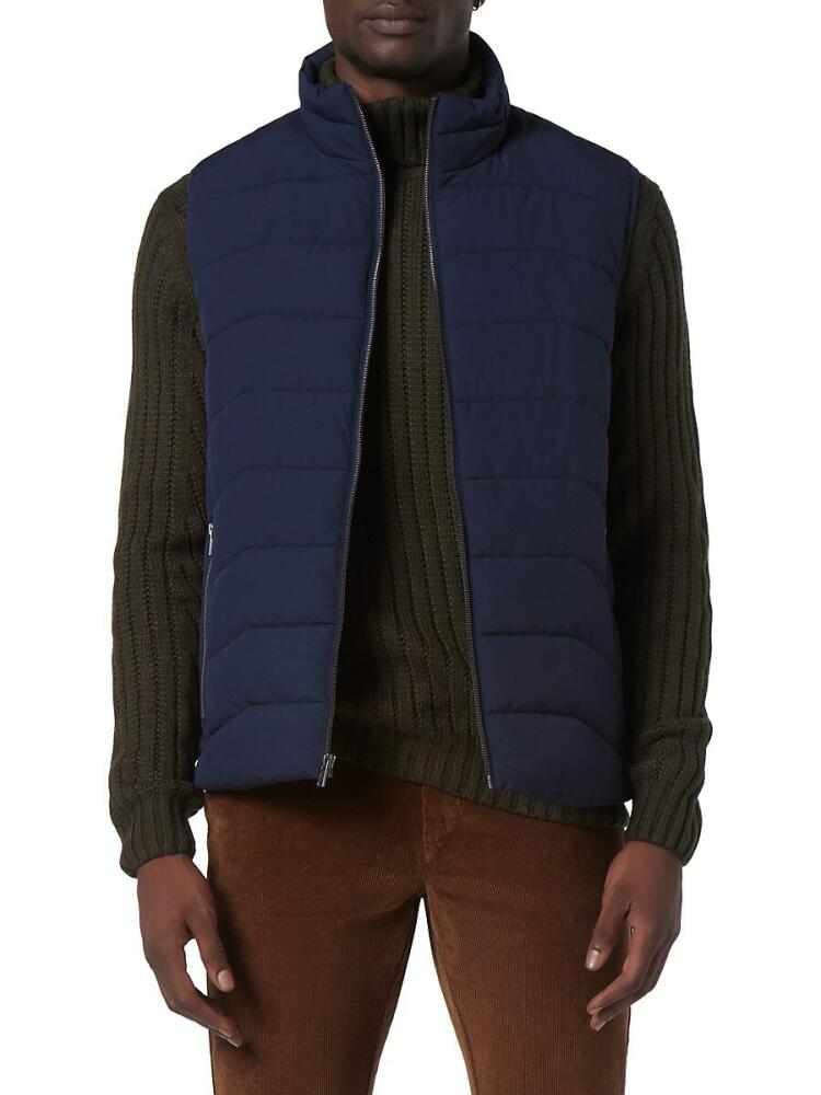 Andrew Marc Men's Garrick Mockneck Quilted Vest - Ink Cover