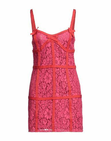 La Semaine Paris Woman Mini dress Magenta Viscose, Cotton, Polyamide Cover