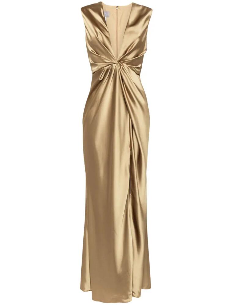 Amsale twisted drape dress - Yellow Cover