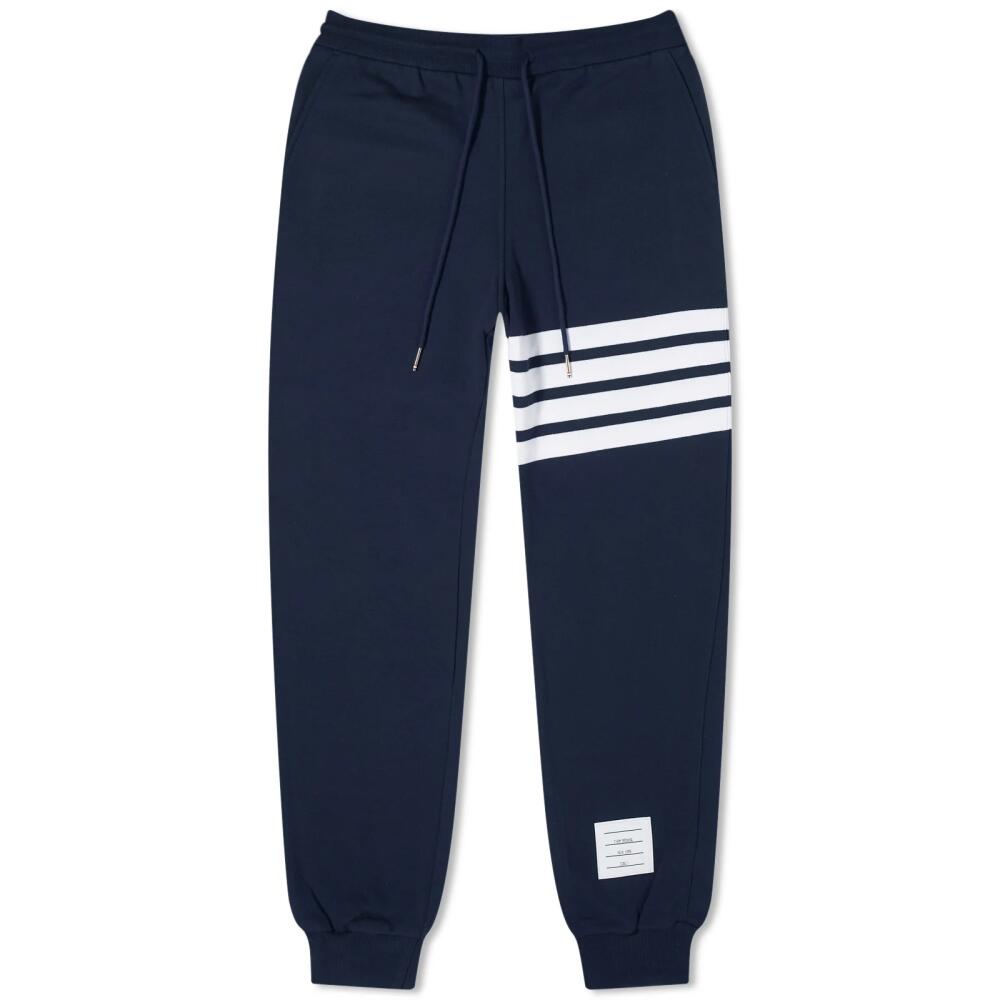 Thom Browne Men's Engineered Stripe Sweat Pant in Navy Cover