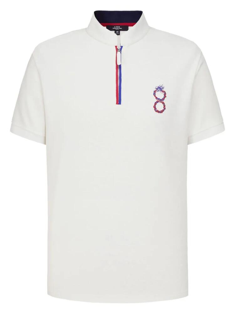 Shanghai Tang 8 Shape short-sleeved polo shirt - White Cover