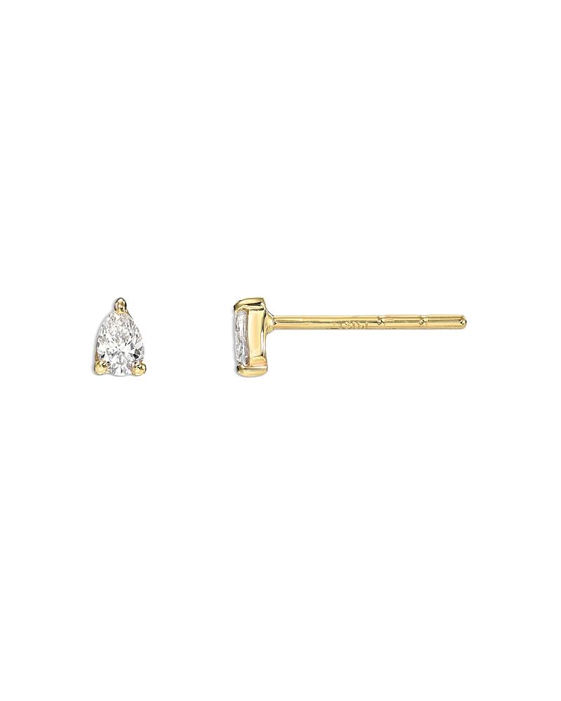 Zoe Lev 14K Yellow Gold Diamond Pear Stud Earrings Cover