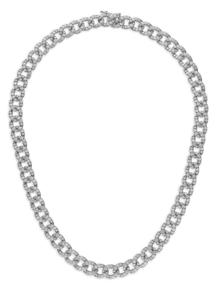 LEO PIZZO 18kt white gold Groumette diamond necklace - Silver Cover