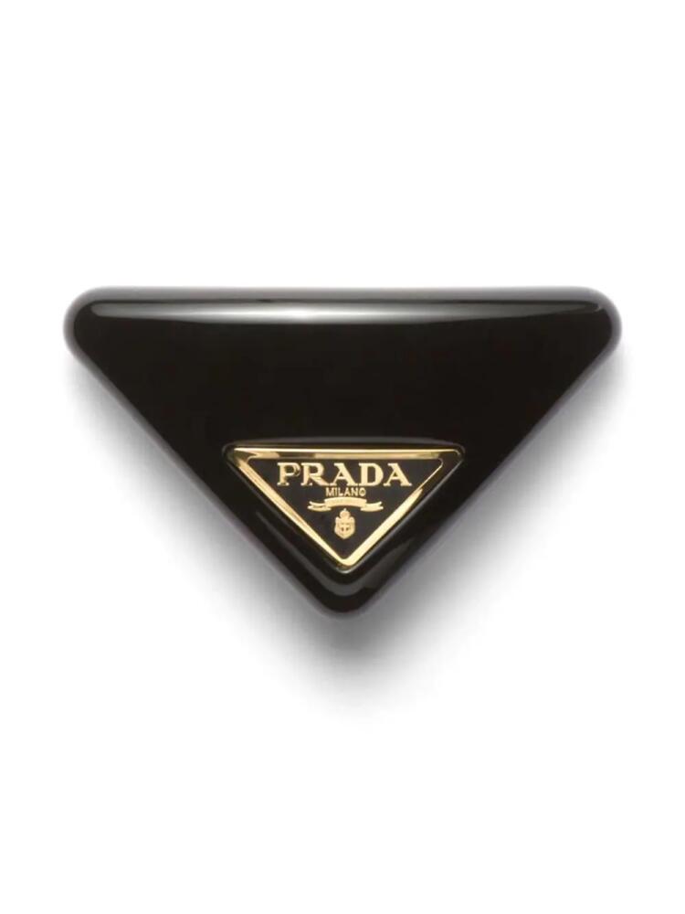 Prada Plexiglas triangle hair clip - Black Cover