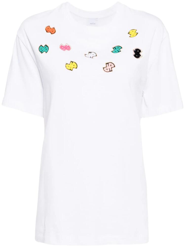 Patou logo-embellished organic-cotton T-shirt - White Cover