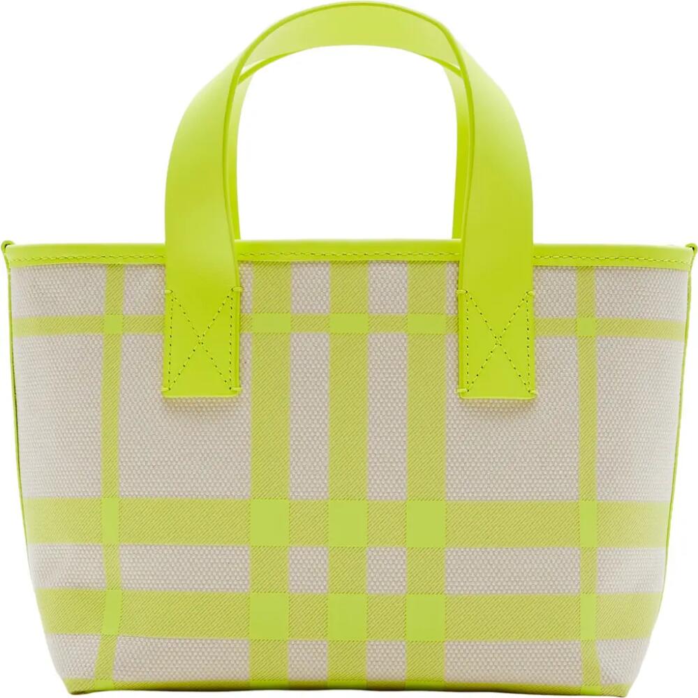 burberry Check Tote in Vivid Lime Cover