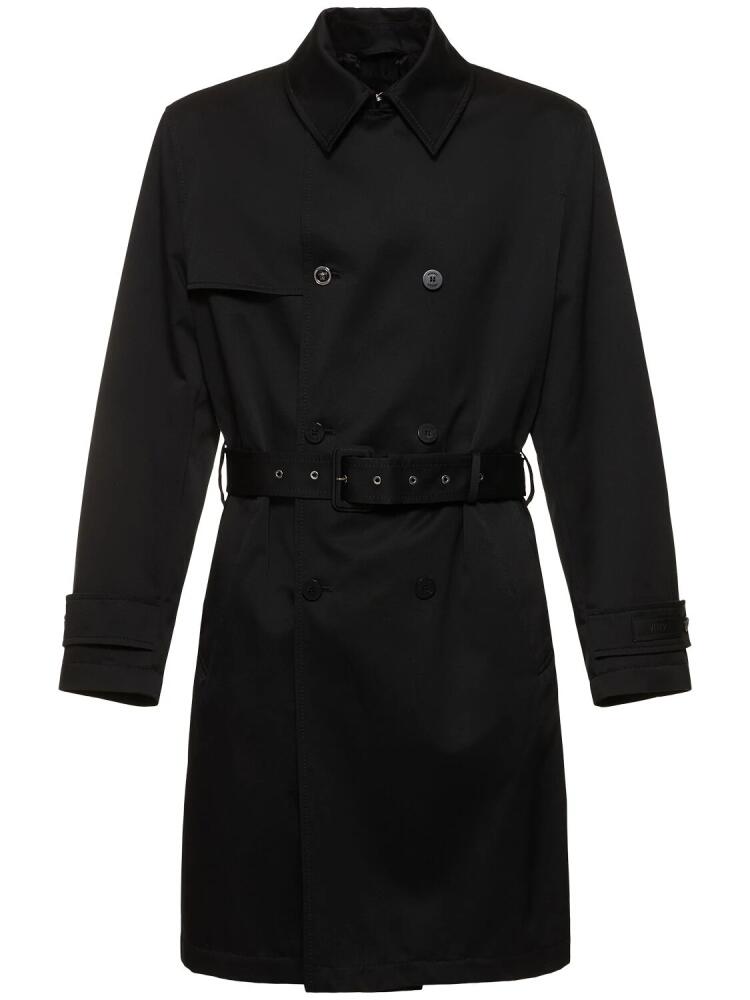 VERSACE Cotton Gabardine Trench Coat Cover