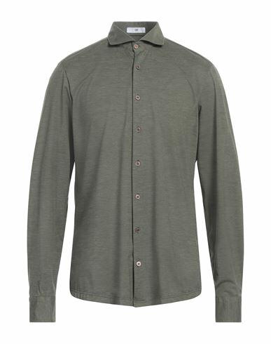 Pmds Premium Mood Denim Superior Man Shirt Military green Polyamide, Polyester, Elastane Cover