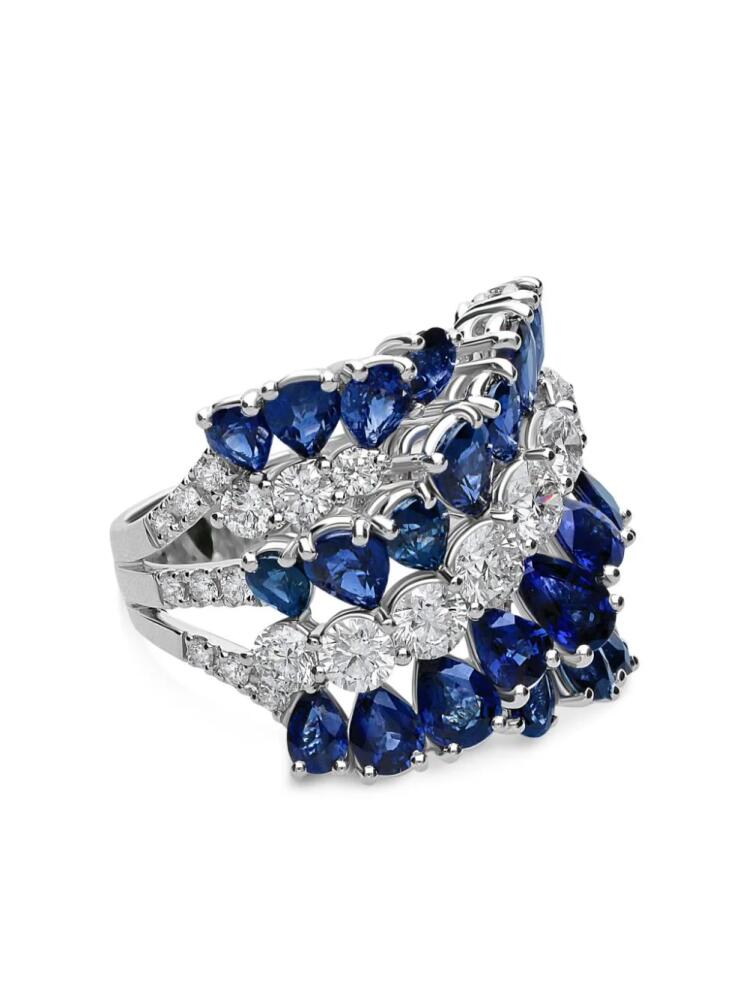 LEO PIZZO 18kt white gold sapphire and diamond ring - Silver Cover