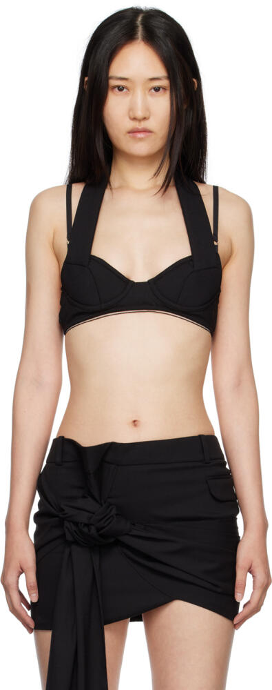 JACQUEMUS Black Le Papier 'Le Haut Cuscinu' Bra Cover