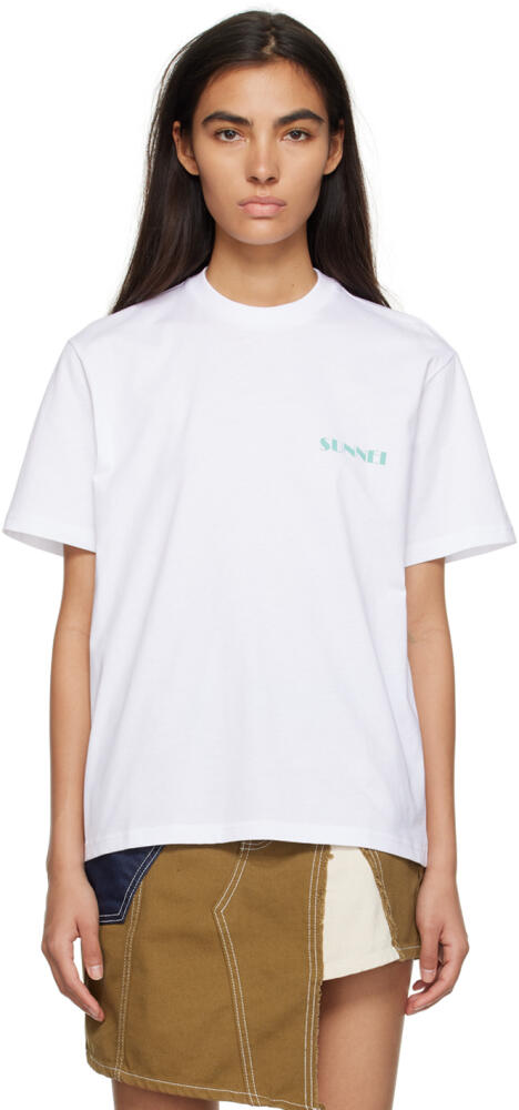 SUNNEI White Printed T-Shirt Cover