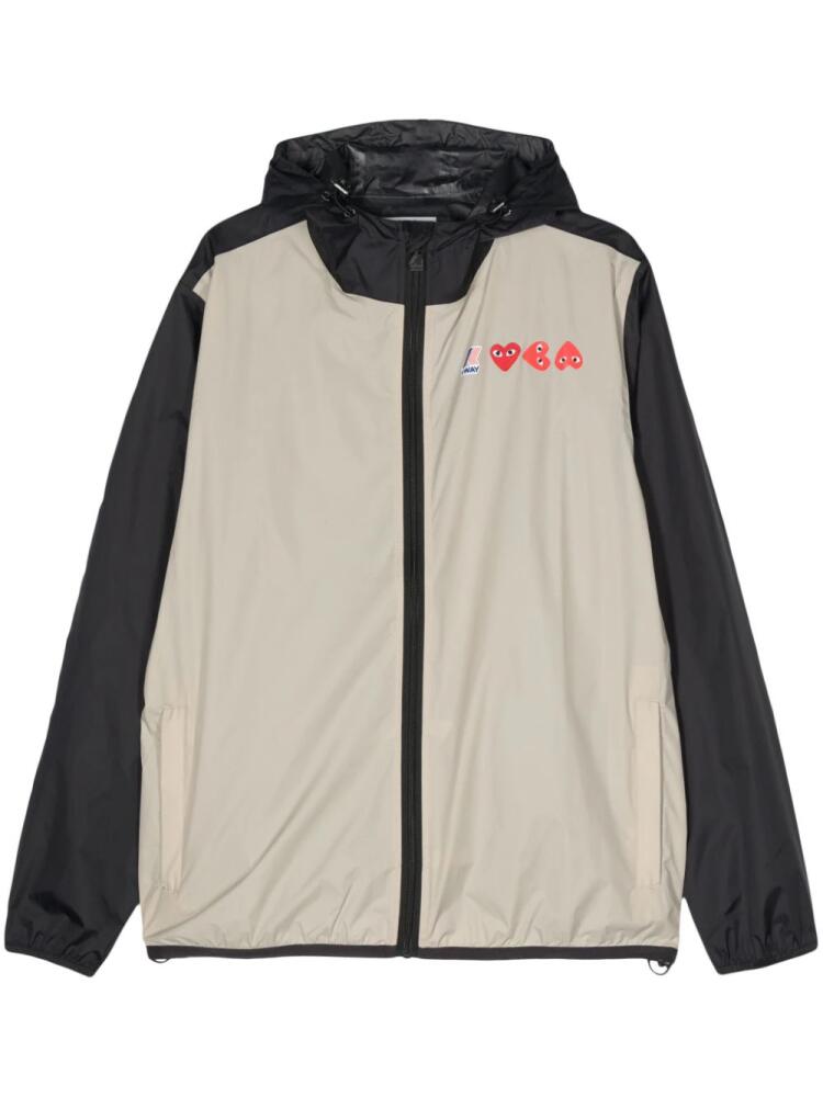 Comme Des Garçons Play x K-Way Claude hooded jacket - Neutrals Cover