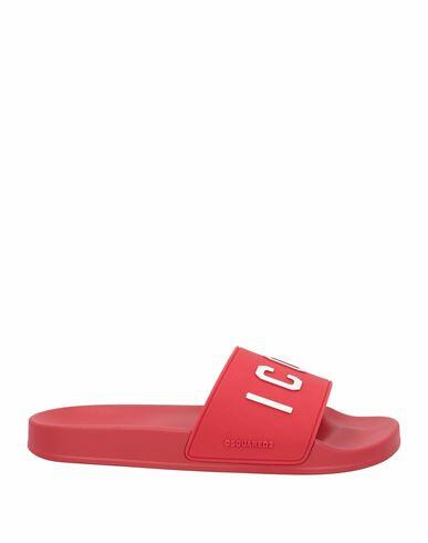 Dsquared2 Man Sandals Red Rubber Cover