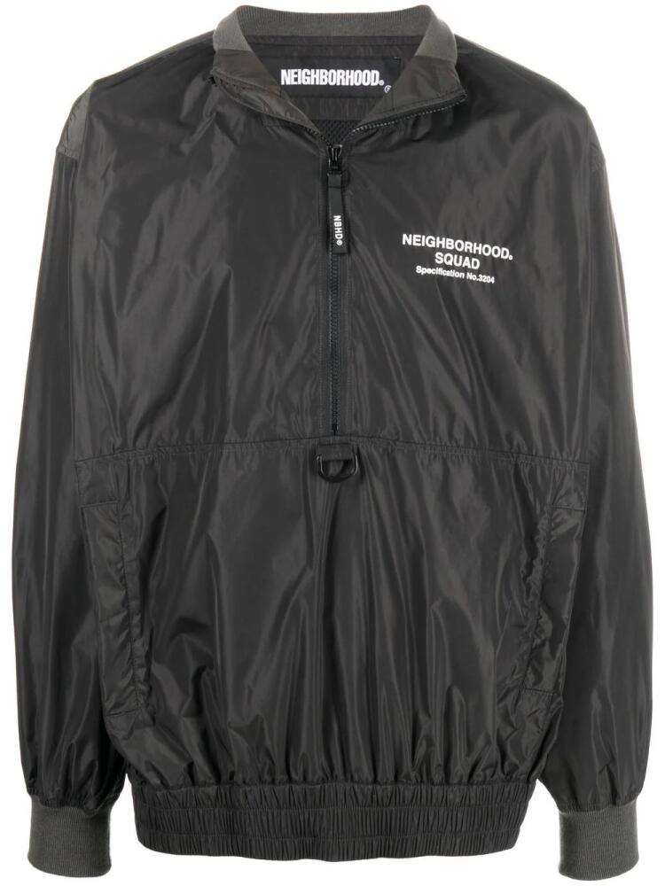 Neighborhood logo-print bomber jacket - Black Cover