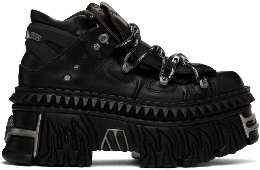 VETEMENTS Black New Rock Edition Platform Sneakers Cover