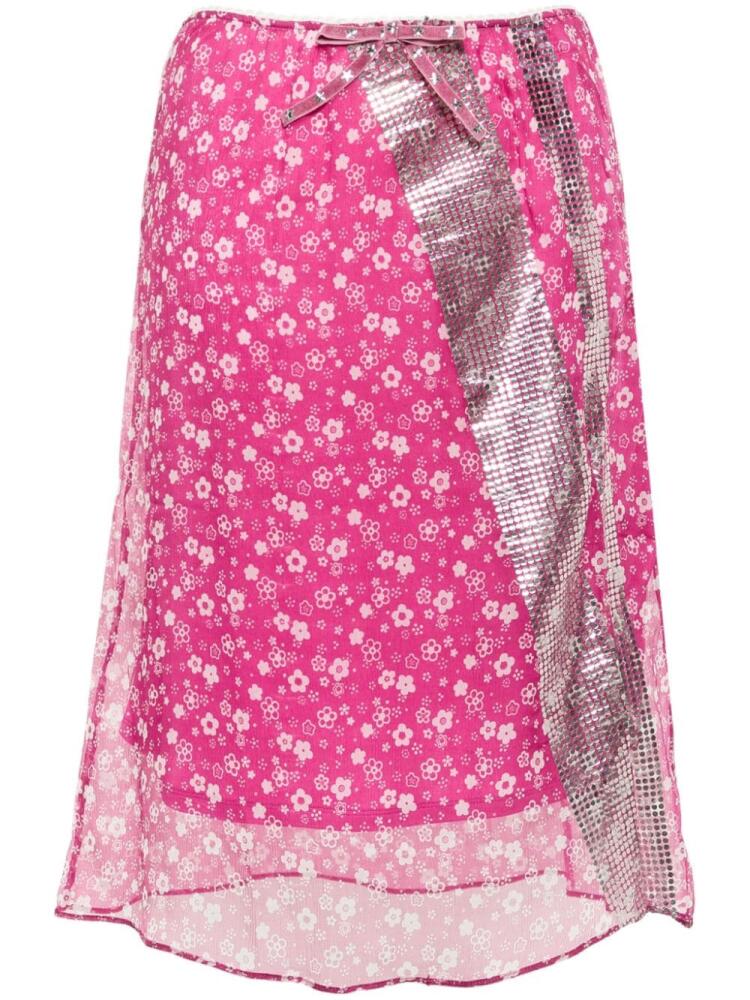 CORMIO Tara silk midi skirt - Pink Cover