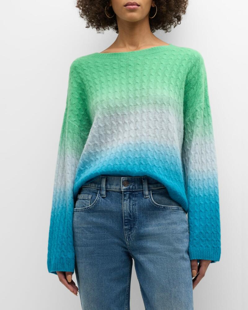 Naadam Cashmere Ombre Cable-Knit Sweater Cover