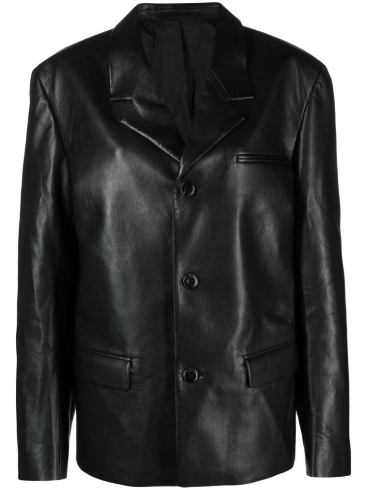 Nanushka Rox regenerated-leather blazer - Black Cover