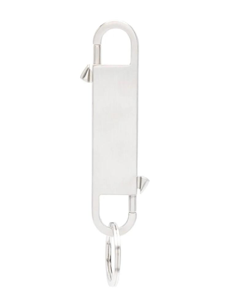 Rick Owens Gemini logo-debossed keyring - Silver Cover