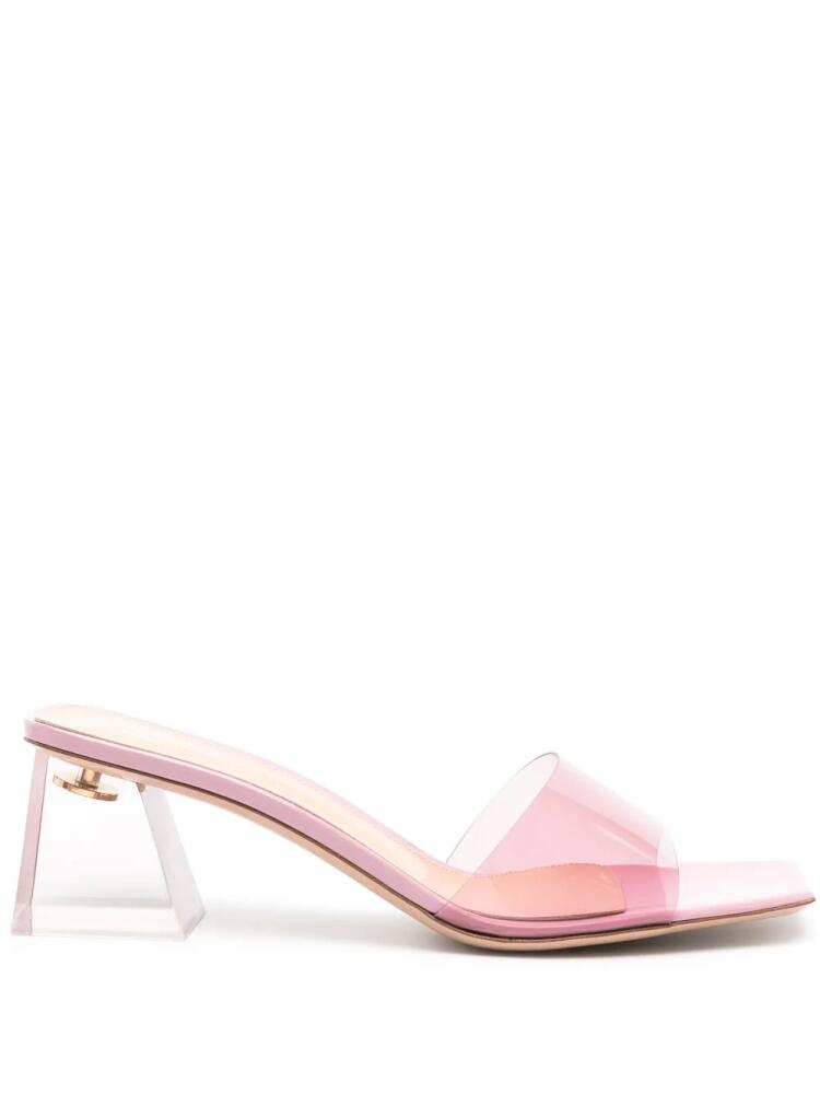 Gianvito Rossi Cosmic 55mm translucent mules - Pink Cover