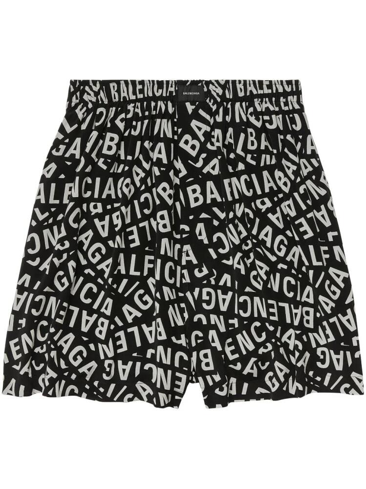 Balenciaga logo-print shorts - Black Cover