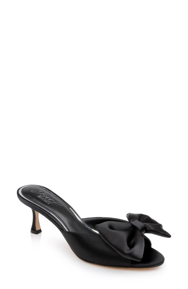 Jewel Badgley Mischka Kora Slide Sandal in Black Satin Cover