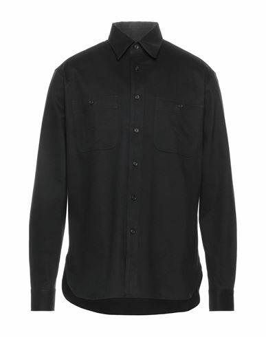 Dunhill Man Shirt Black Cotton, Cashmere, Elastane, Wool Cover