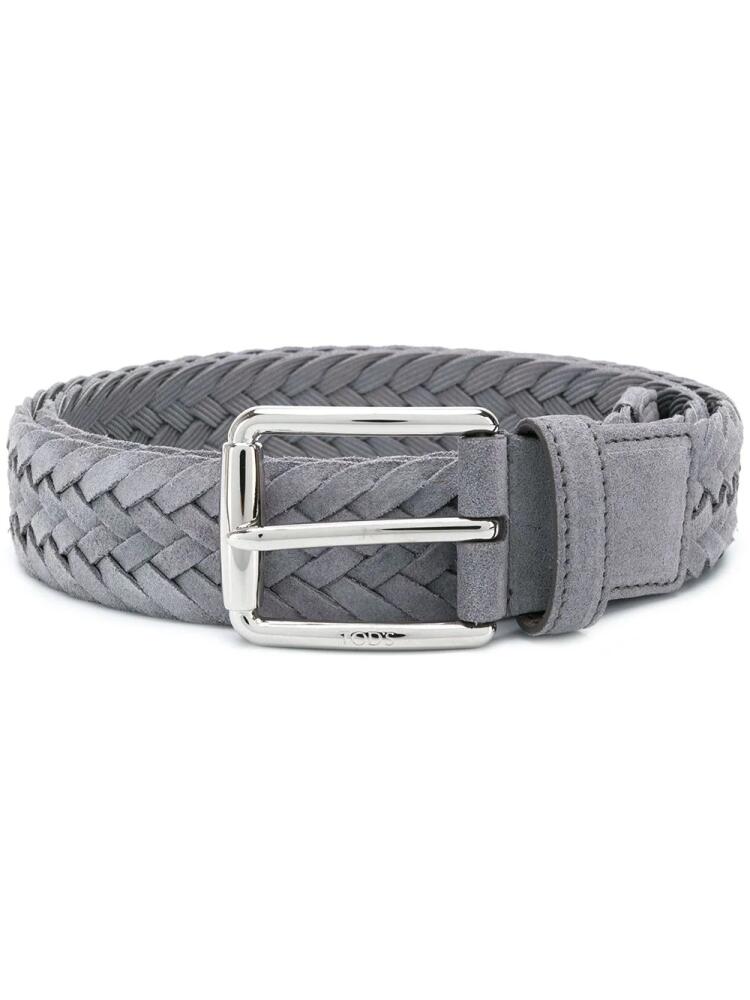 Tod's woven buckle belt - Grey Cover