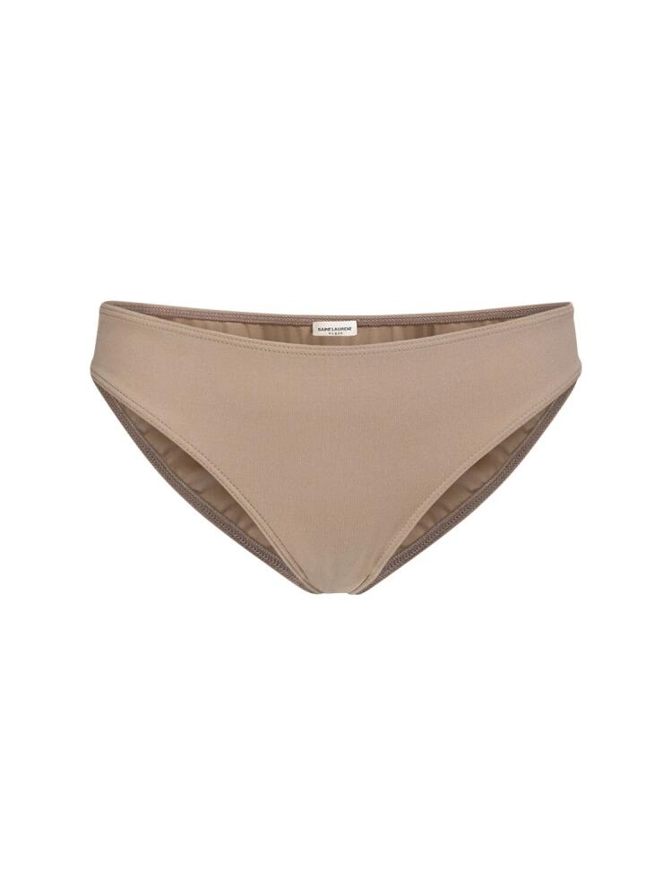 SAINT LAURENT Nylon Blend Low Waist Bikini Bottom Cover