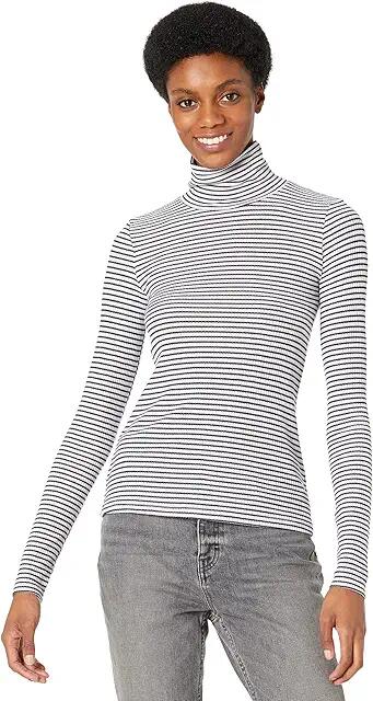 Faherty Legend Rib Roscoe Turtleneck (Abyss Stripe) Women's Clothing Cover