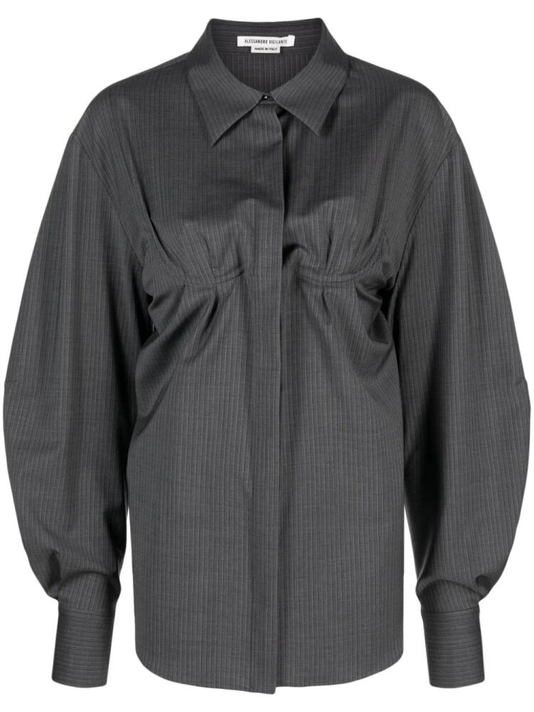 ALESSANDRO VIGILANTE moulded-cup open-back shirt - Grey Cover