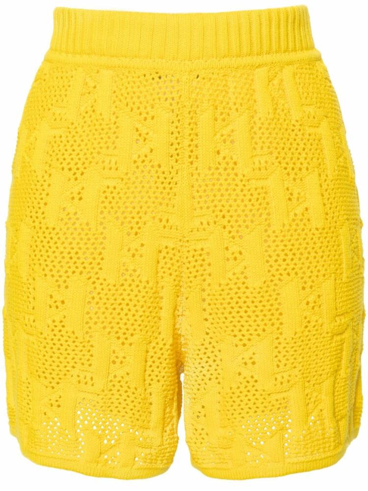 Karl Lagerfeld crochet cotton mini shorts - Yellow Cover