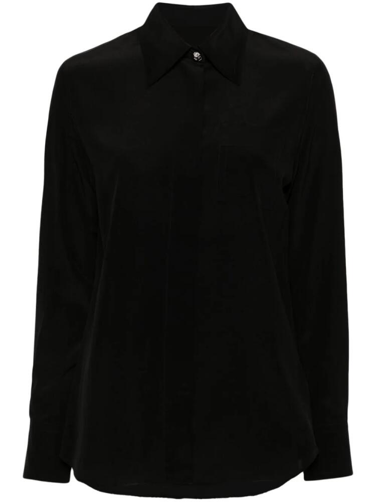 Lanvin floral-buttons silk shirt - Black Cover