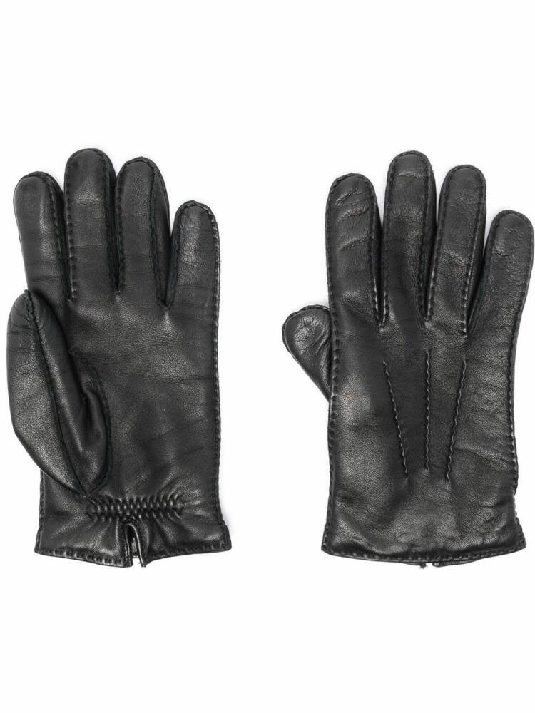 AMI Paris Ami de Coeur leather gloves - Black Cover