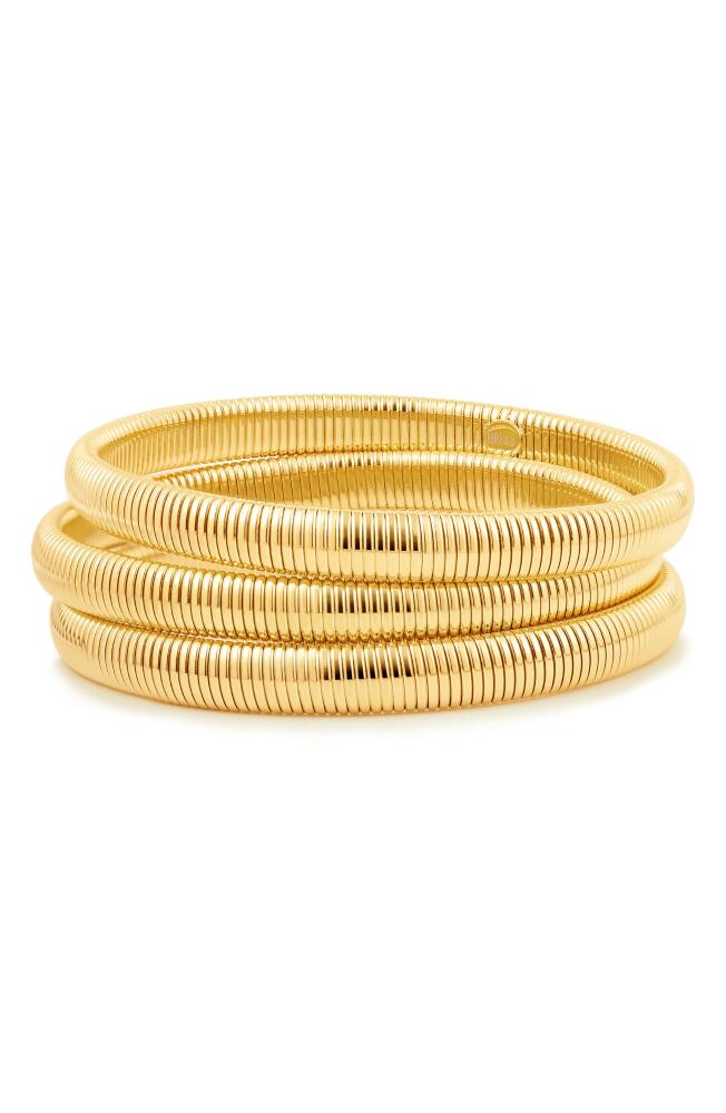 Luv AJ Set of 3 Flex Chain Bracelets in Gold Cover