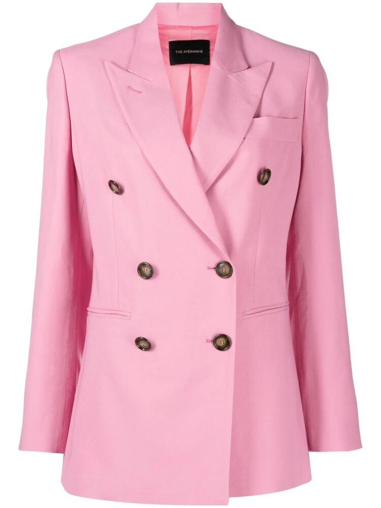 THE ANDAMANE double-breasted blazer - Pink Cover