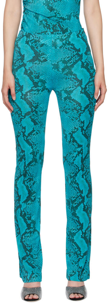 Atlein Blue Snake Print Trousers Cover