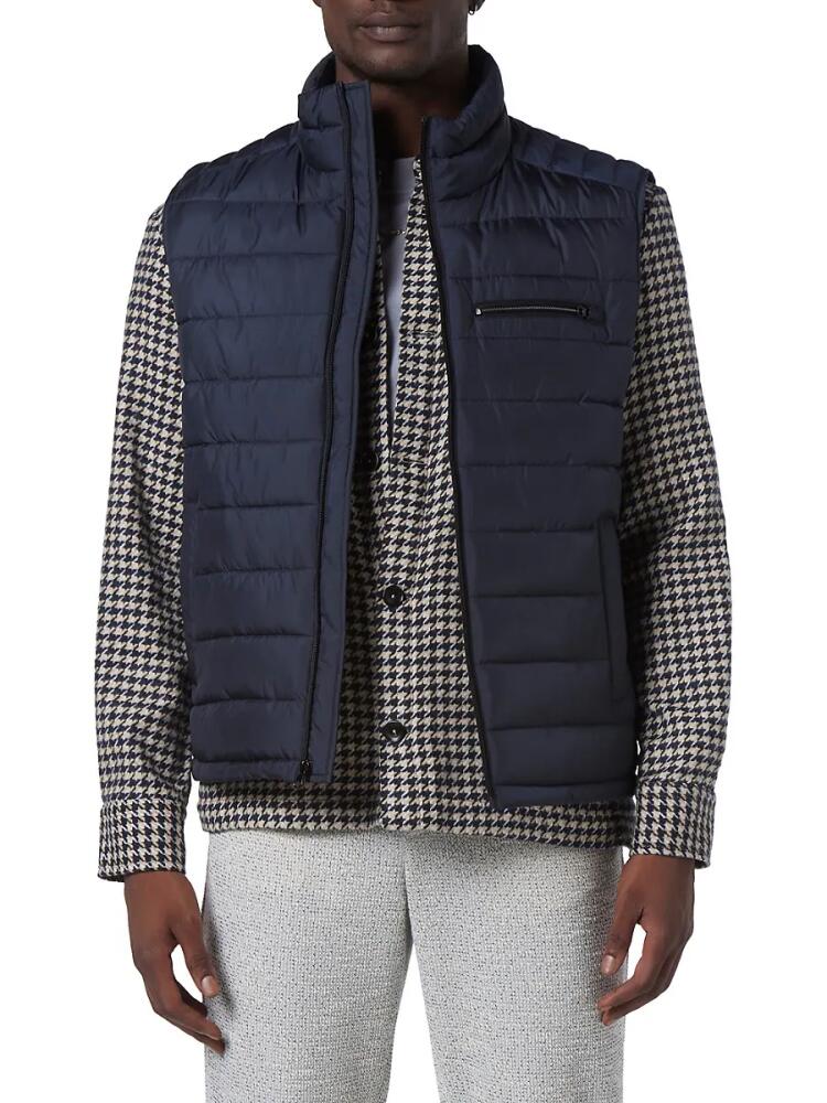 Andrew Marc Men's Gershwin Faux Down Puffer Vest - Ink Cover