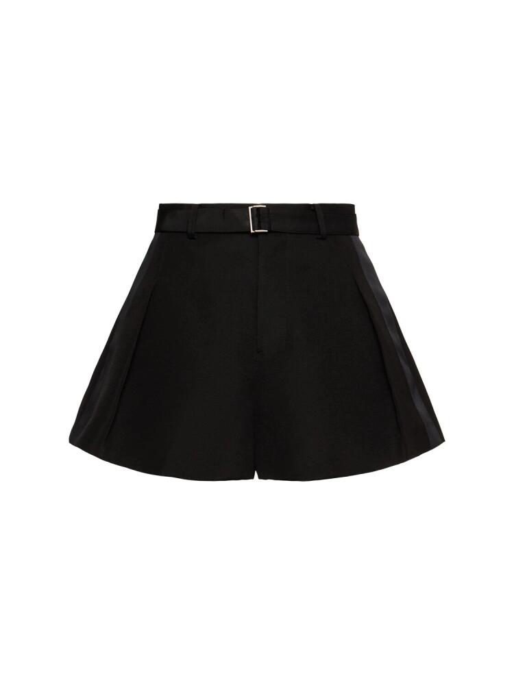 SACAI Double-faced Silk & Cotton Shorts Cover