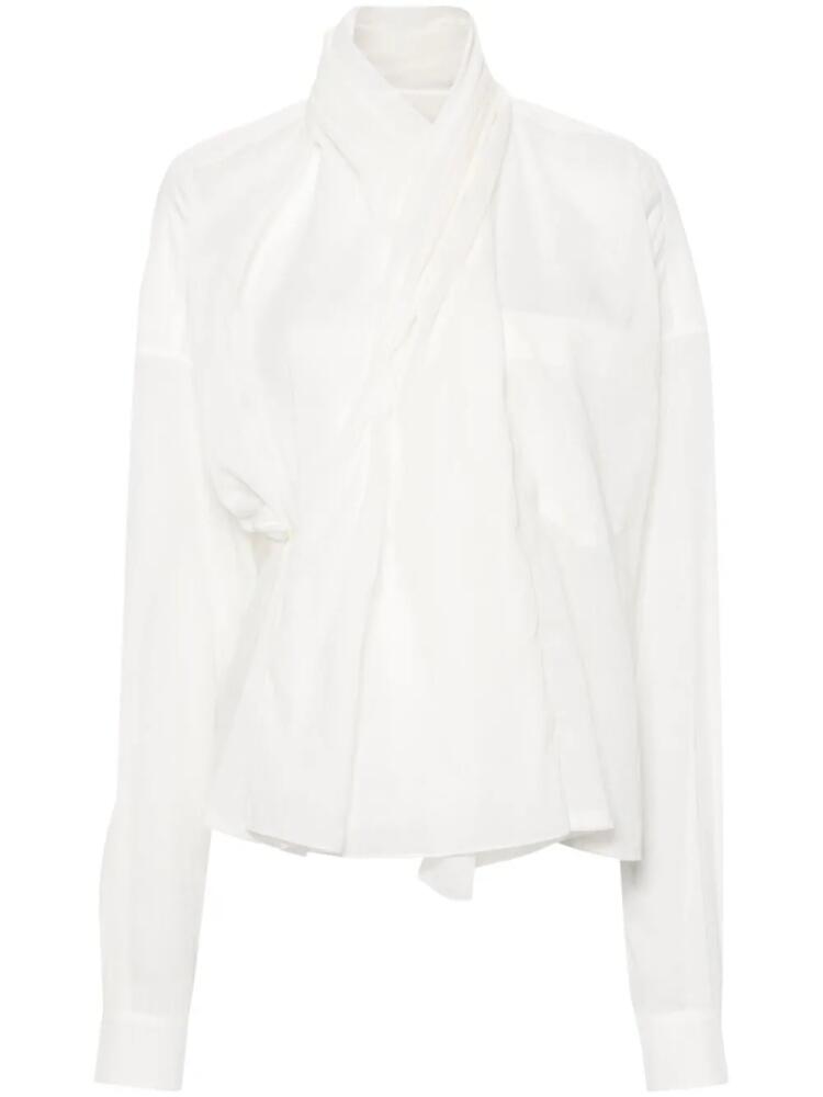 QUIRA Wrap B-Up cotton shirt - White Cover