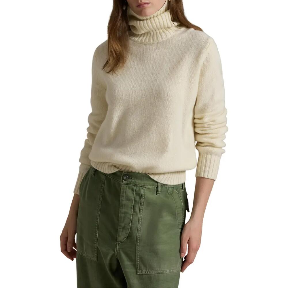 Polo Ralph Lauren Wool Turtleneck Sweater in Authentic Cream Cover